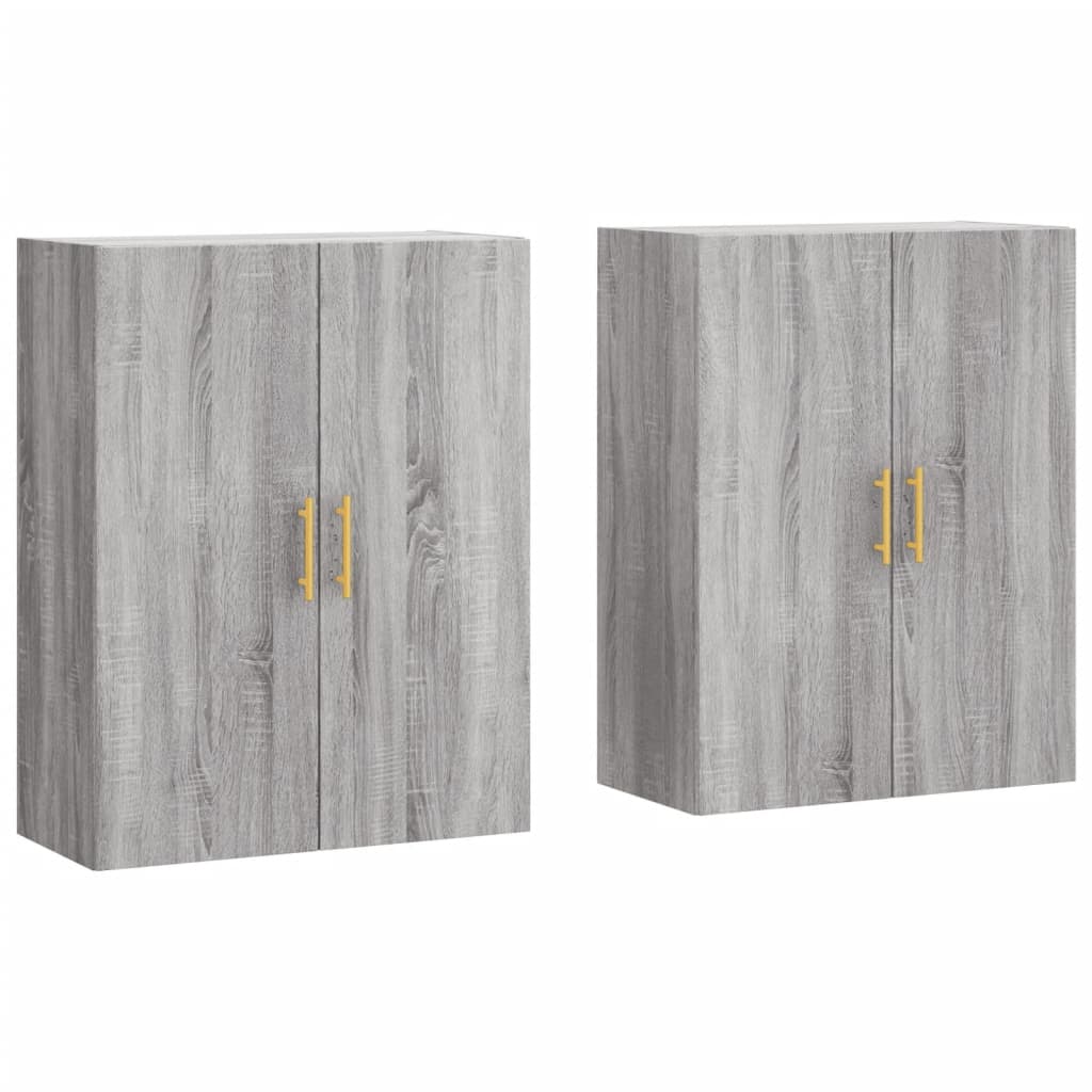 Wall Cabinets 2 pcs Grey Sonoma 69.5 x 34 x 90 cm