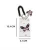 Korean Butterfly Transparent Card Holder Student Bus Cards Photo Sleeve Elastic Rope ID Credit Card Cover with Pendant
