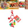 Festive Santa Claus Keychain Charming Silicone Christmas Ornament Ideal Party Favor