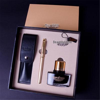 Customizable Hero 1801 Fountain Pen Ink Gift Set for Business Office Use