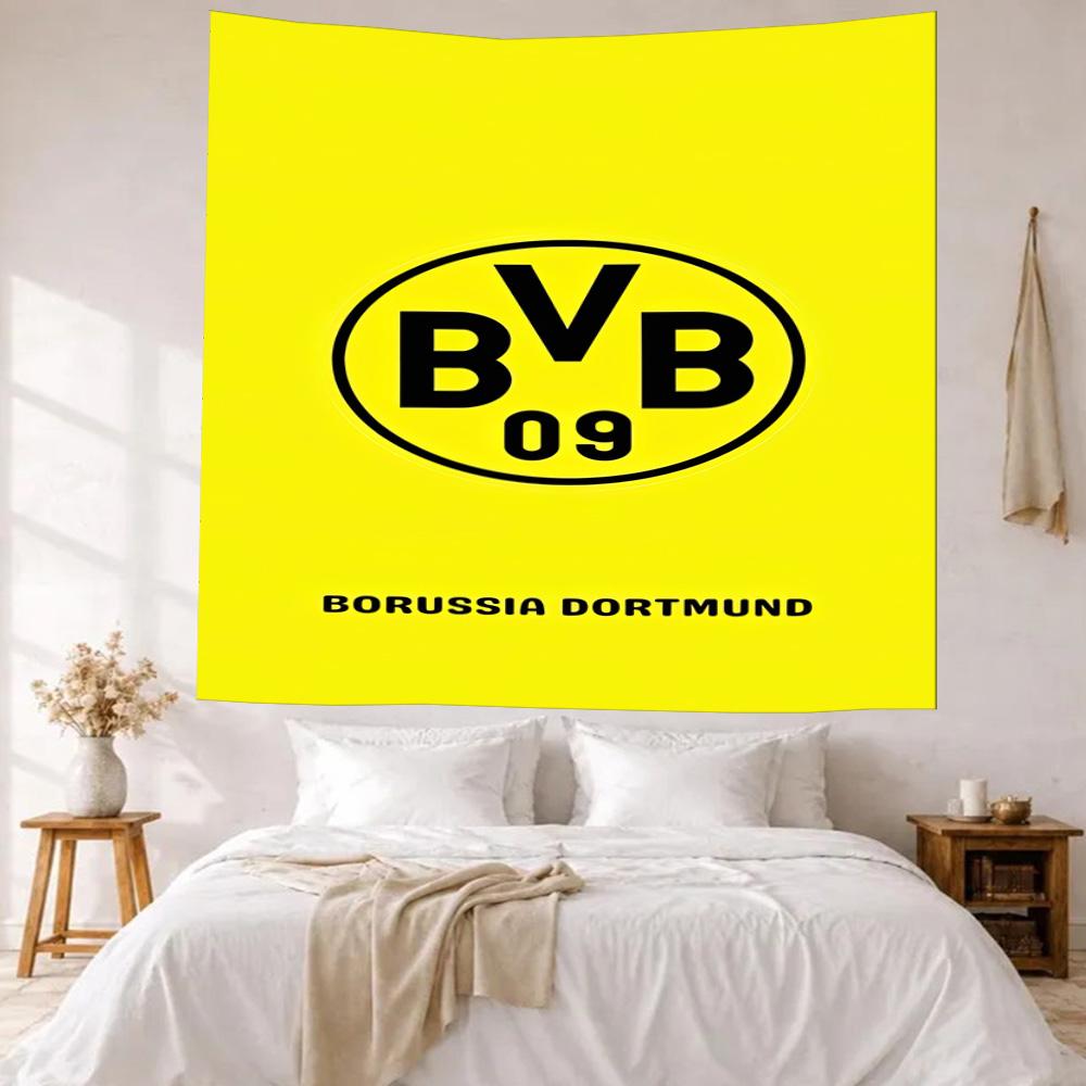 Borussia Dortmund Wanddekoration Wandteppich Kunst Für Haustier-Gedenken Geburtstag Hochzeitsparty Hintergrund Familiengeschenk