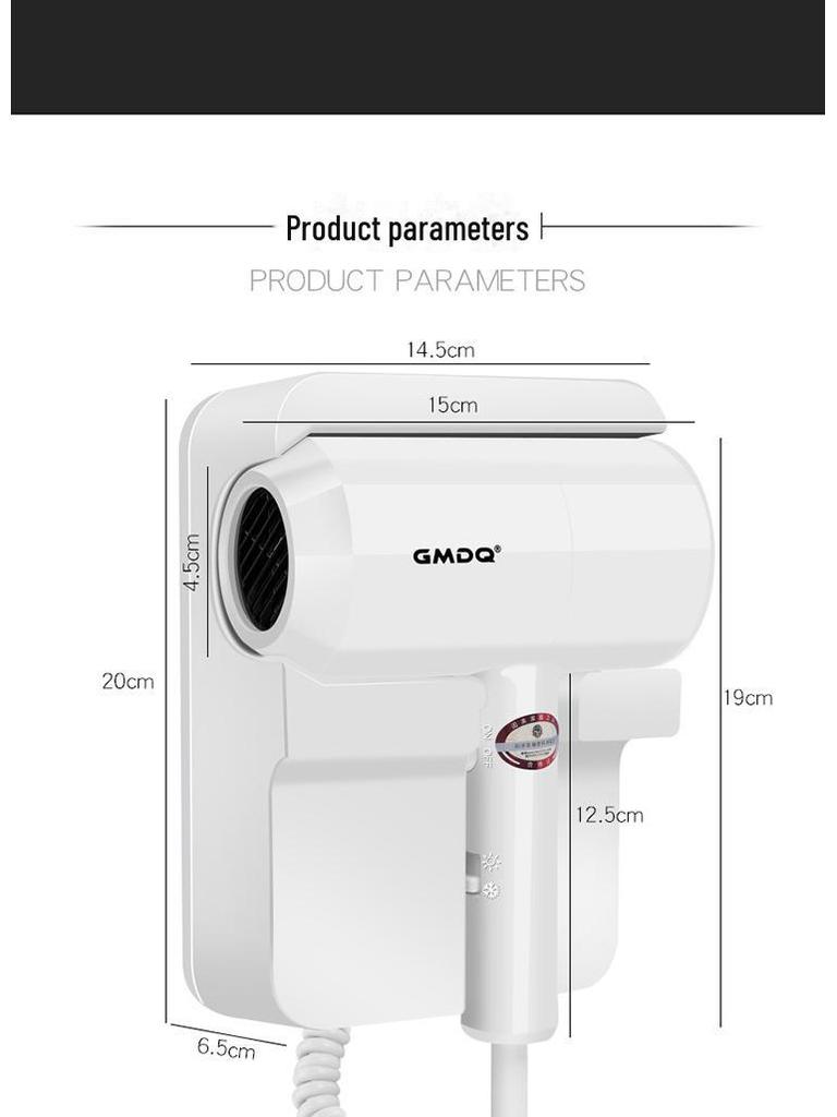 Wall-Mounted High-Power Hair Dryer: Hotel & Homestay Hot/Cold Options