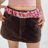 Harajuku Leopard Print Belt Korean Style Jeans Waistband Trouser Decoration  Fluffy Waist Belt