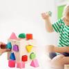 Square Box Shape Sorting Toy Wooden Montessori Shape Matching Toys Building Blocks  Kindergarten