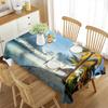 Hawaii Tablecloth, Waterproof and Wipeable Table Cloth for Restaurant Kitchen Dinner,Beach Modern Washable Polyester Table Cover