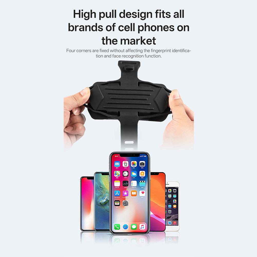 Silicone Bicycle Phone Holder Anti-Slip Bike Handlebar Phone Mount Quick Release Cycling Cell Phone Mount Bicycle Accessories