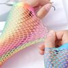 Half Finger For Women Short Half Finger Nylon Arm Sleeves Rainbow Color Gloves Fishing Net Gloves