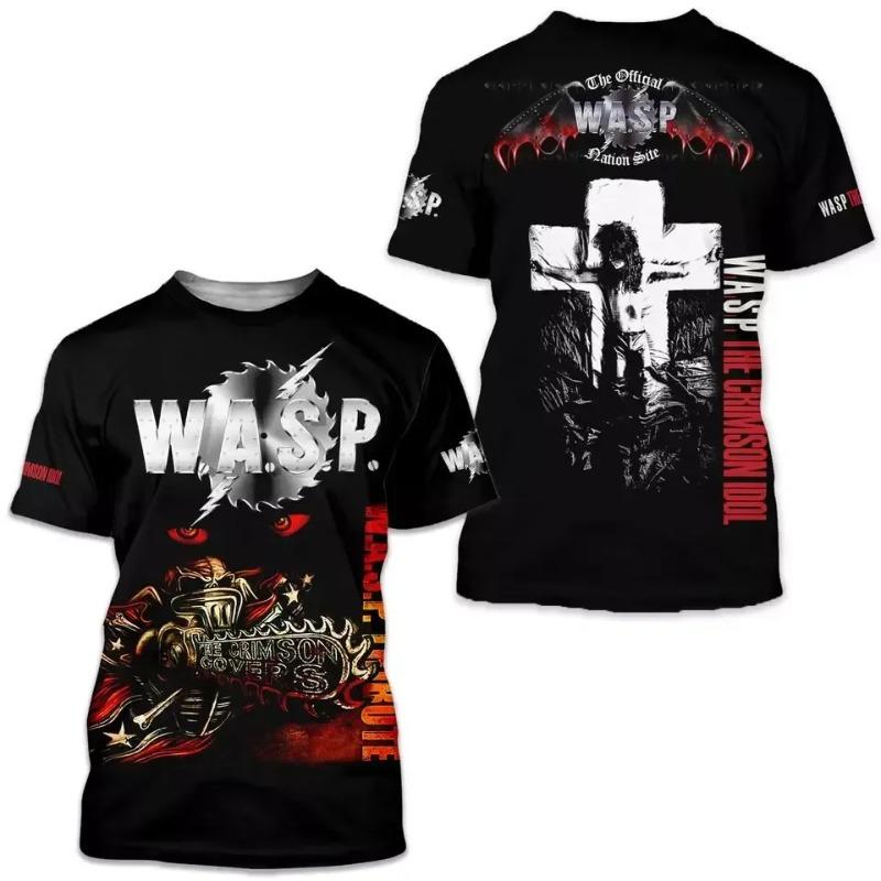 T-shirts Rock W.A.S.P Impression 3D Streetwear Hommes Femmes Mode Manches Courtes T-shirt Hip Hop T-shirts Enfants Hauts Vêtements Homme