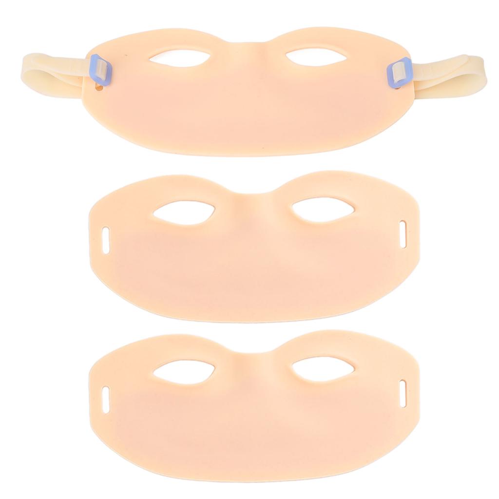 3 ks Microblading Cvičná kůže Silikonová Plyšová s Elastickou Nastavitelnou Páskou Nositelná Čelenka pro Cvičení Tetování Obočí