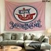 Benutzerdefinierter Name FC Hansa Rostock2 Bedruckter Wandteppich – Wandbehang für Schlafzimmer, Studentenwohnheime und Heimdekoration