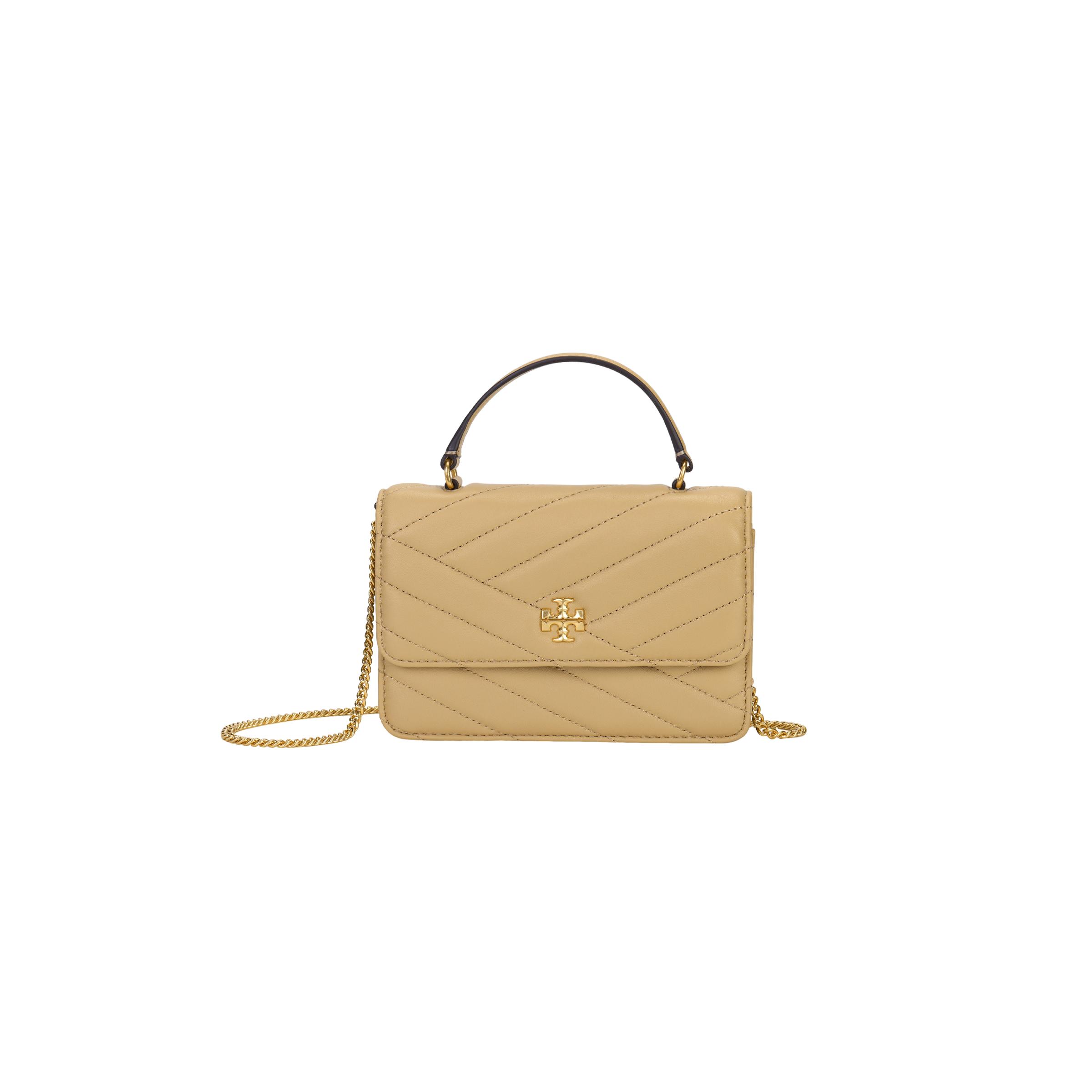 

Tory Burch Kira Solid Twill Flap Double T Logo Chain Leather Envelope Bag Wallet Handheld Crossbody Shoulder Bag Women Bags Camel 152356-250 Basic Set (Bag+Dust Bag)