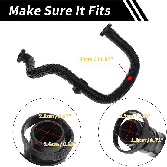 1 Pcs Air Intake Hose Compatible for VW Golf V 2.0 GTI 1K1 2004-2009, Air Filter Intake Hose Black No.06F103235