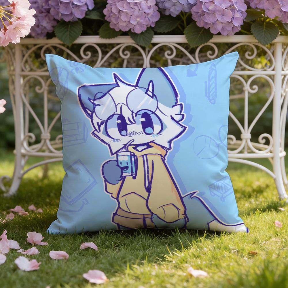 Cartoon F-Furry F-fandom Cushion Cover Home & Car Dual-Scene Pillow Cover: Reversible for Premium Comfort
