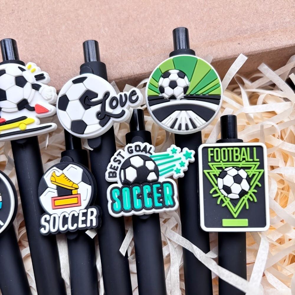 10pcs Random Patterns Football Style Pens Creative Gel Pen Soccer Themed Pens Students