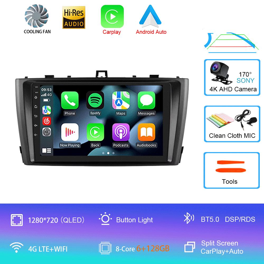 Android 14 Car Radio For Toyota Avensis 2008-2015 Multimedia Video Player Stereo GPS Navigation 5G WIFI DSP Carplay Android Auto