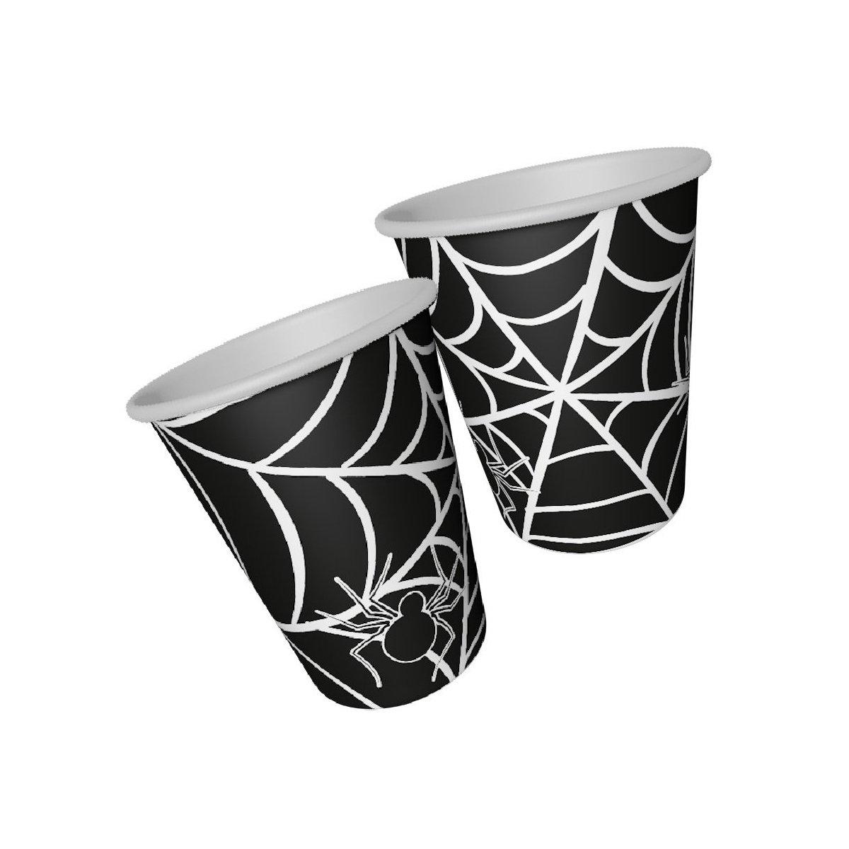 

THW2240 Balloon House, Хэллоуинский паук, 8 черных бумажных стаканчиков, 220/240 мл