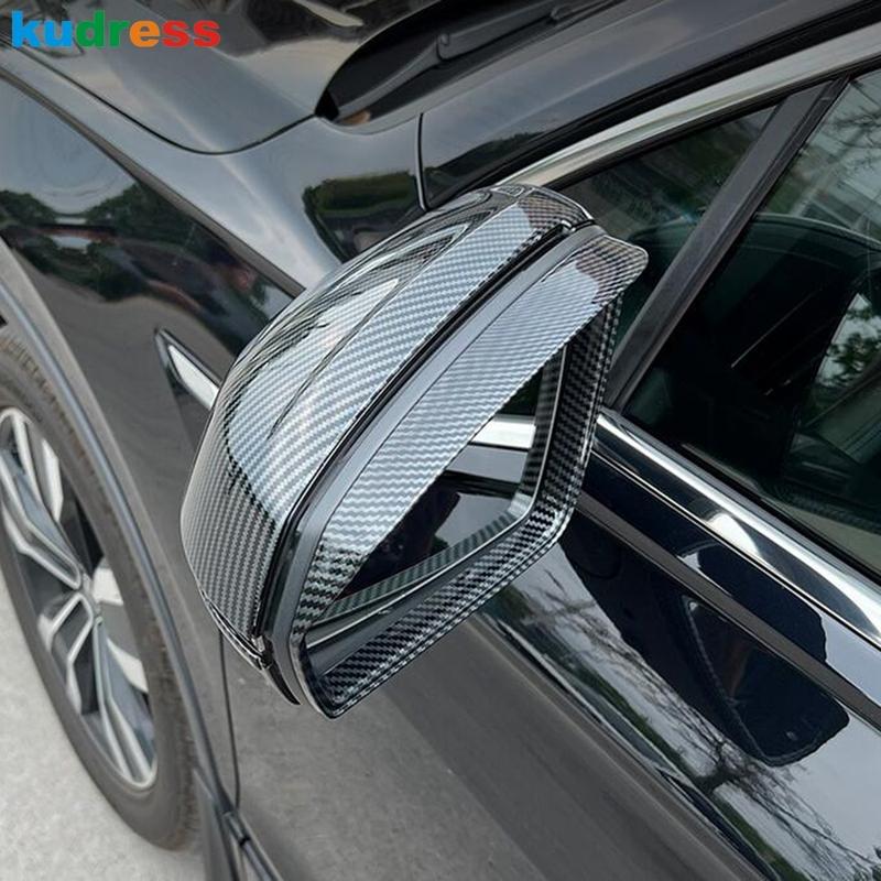 Rearview Mirror Eyebrow Cover For Volkswagen VW Tiguan MK2 2017-   Chrome Side Mirrors Rain Shield Sun Visor Trims