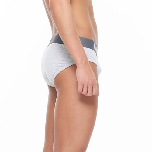 Emporio Armani Iconic Logo Band Hip Briefs, Men's Underwear, EU Size, Gift, 54047296 (54047296-4-94), 94. Medium Gray