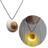Glowing Seashells Pendant Necklace with Adjustable Rope Chain for Night Parties and Outdoor Event Trendy Women