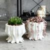 Schöner Bein Blumentopf Grüne Topfpflanzen Behälter Haus Hof Garten Dekoration Harz Handwerk Ornamente Geschenk