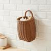 Handwoven Wall-Mounted Basket | Woven Wall Basket, Rustic, for Pantry