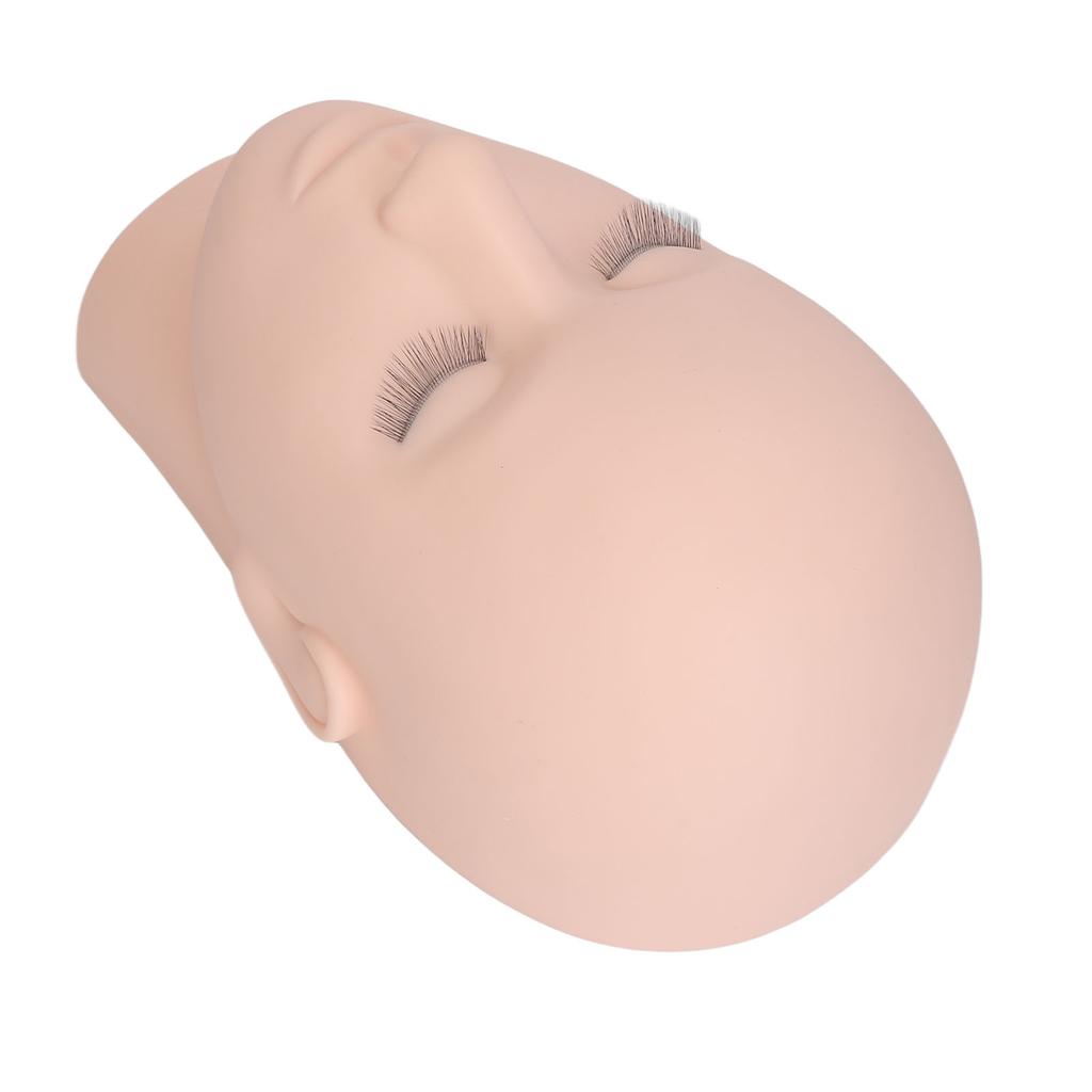 Eyelash Mannequin Head 3 Layers High Density Lash Extension Makeup Practice Head Embedded Layered Silicone Doll Head