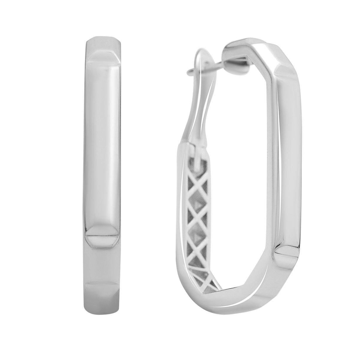 

Silver earrings without stones (2175230)