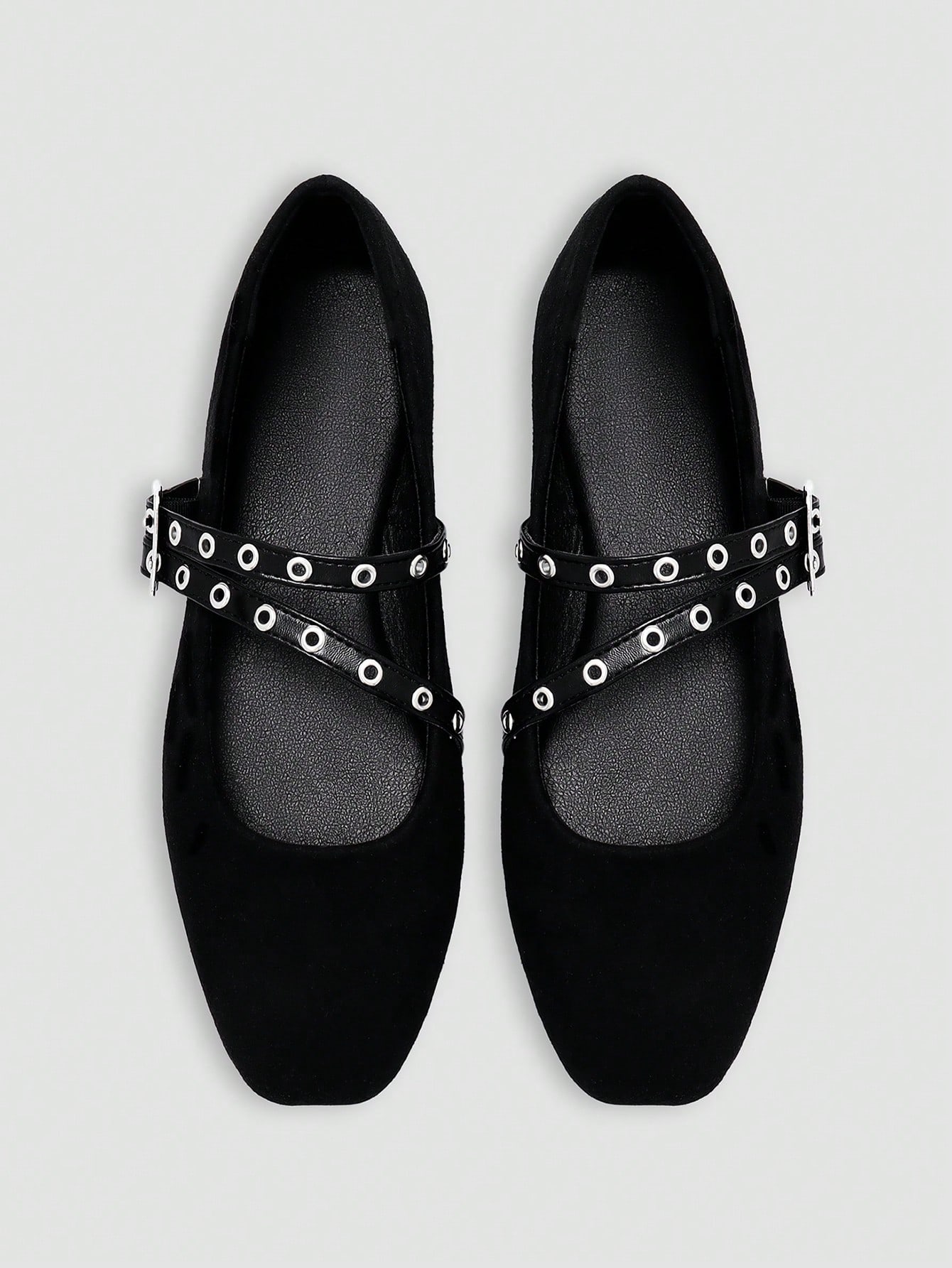 

Черные туфли Мэри Джейн на ремешке с двойной пряжкой, Ретро-дизайн с серебряной кольцевой пряжкой 36 чёрный