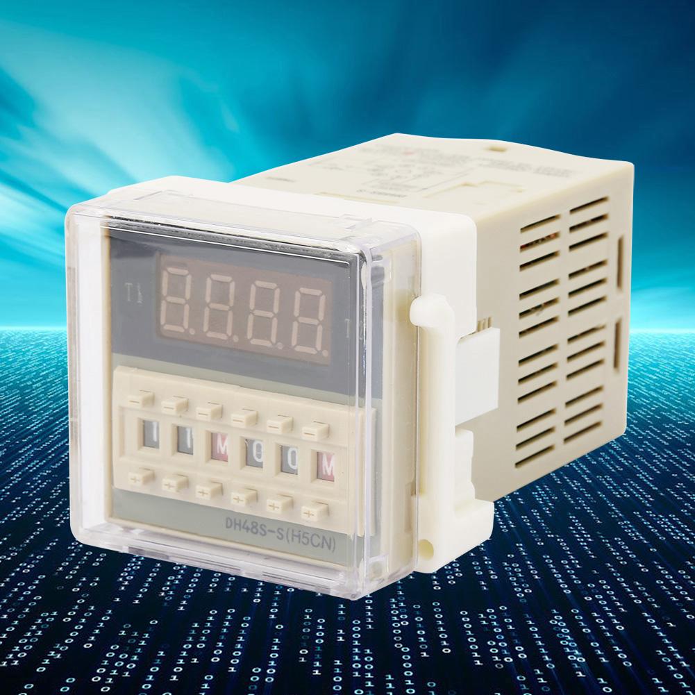 O111ROM DH48s s2Z Durable LCD Display Time Timer Delay Relay 8 Pins 0.1S99H (220VAC)