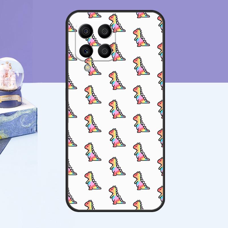 Fun Dinosaur Pattern Dino Case For Samsung Galaxy M15 M55 M35 M33 M21 M31 M16 M36 M56 M53 M13 M12 M32 M52 M14 M34 M54