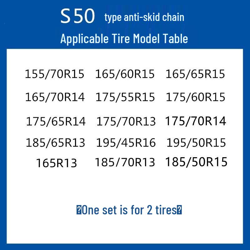 Verdickte Anti-Rutsch-Schneeketten für Limousinen, Minivans und Geländewagen