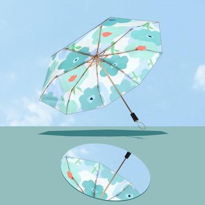 MAYDU Three-Fold UV Protection Sun & Rain Umbrella