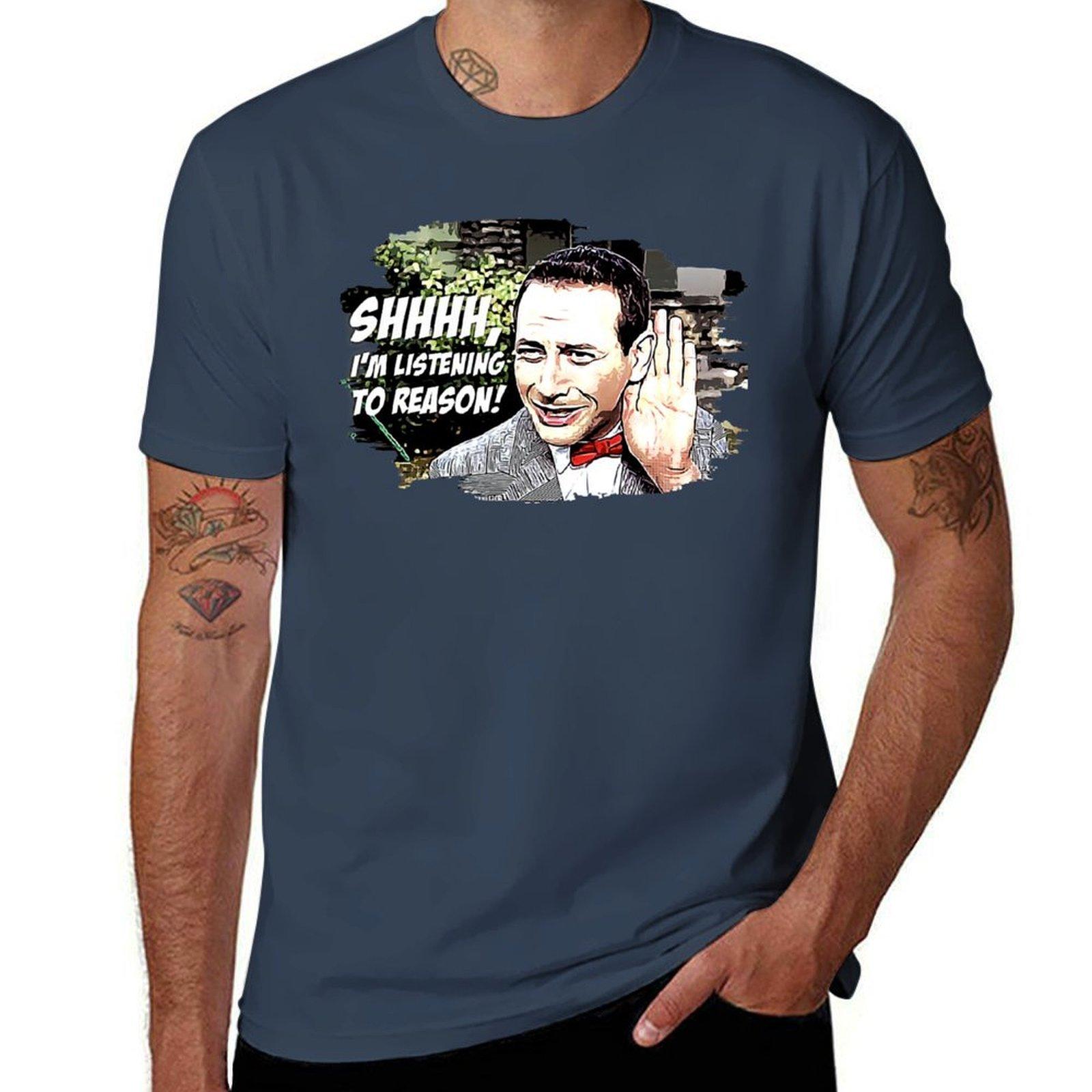 Peeweesplayhouse wee big peewee pee wees jambi 80s pee herman adventure TShirt Active Sports Short Sleeve Cotton Shirt S