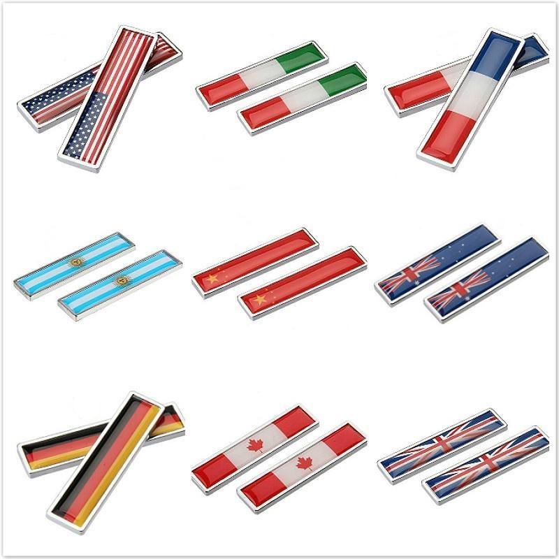 Car Decoration Decal Side Door Sticker for Italian U.S.A Germany Canada Flag Logo
