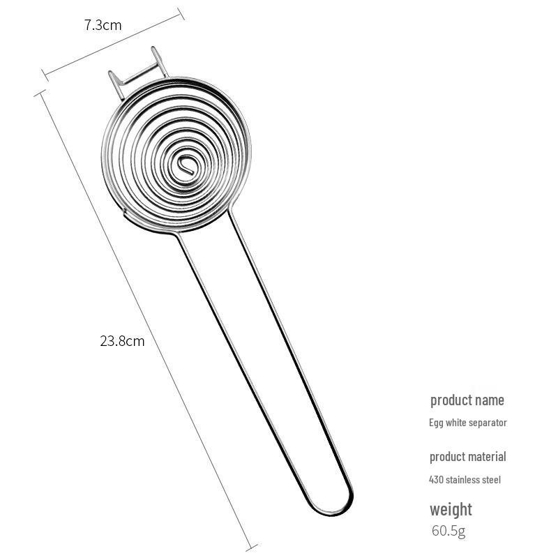 Frusta a Molla in Acciaio Inossidabile 430 per Uova, Panna e Impasti