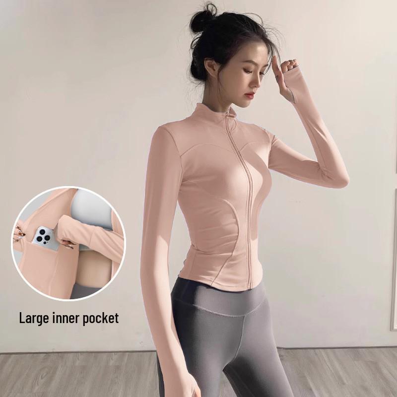 2025 Women's Slimming Autumn Yoga Jacket: Professional Pilates & Fitness Wear for Outdoor Running
