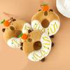 Anime Figure Pendant Plush Capybara Food Doll Keychain Bag Charm Capybara Doll Keychain Backpack Hanging Ornaments