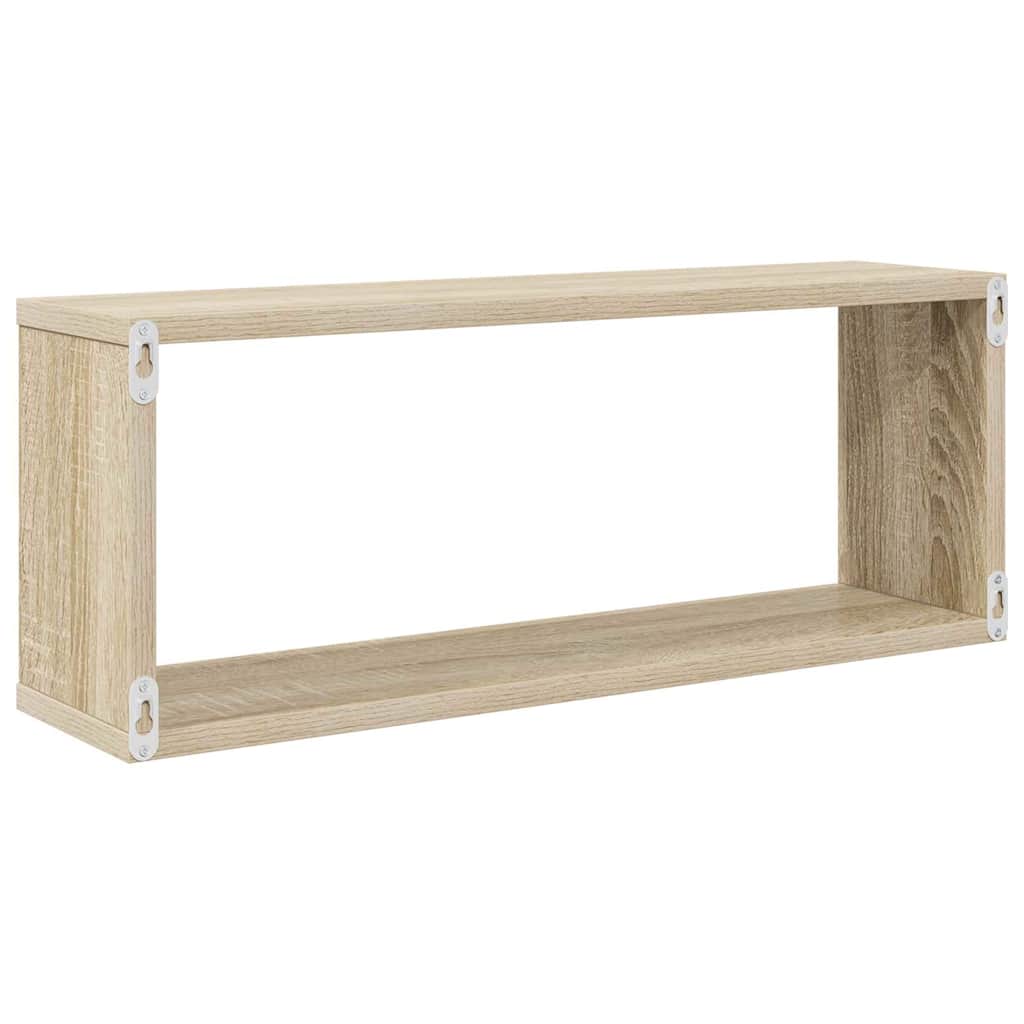 Vidaxl Półki Ścienne Kostki, 4 Szt., Dąb Sonoma, 60X15X23 Cm