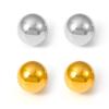 New Ball Earrings Simple Cold Semicircular Hollow Earrings Light Luxury Stainless Steel Jewelry