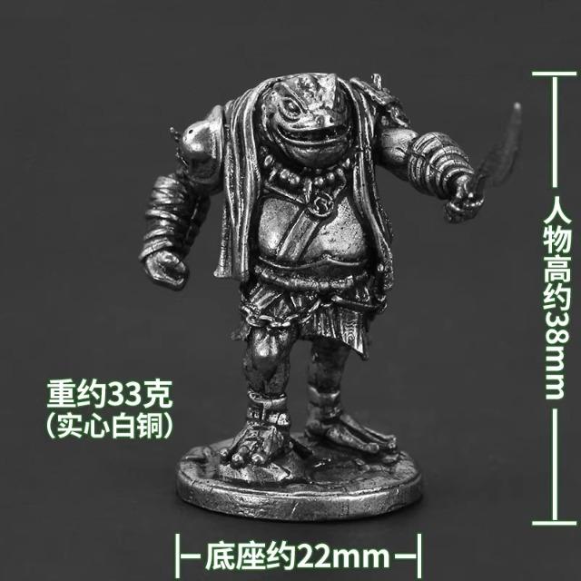 

Vintage Metal Toadman Soldier Model Handmade Alloy Frogman Figurine Tabletop Board Game Piece Car Interior Decor Gift for Him