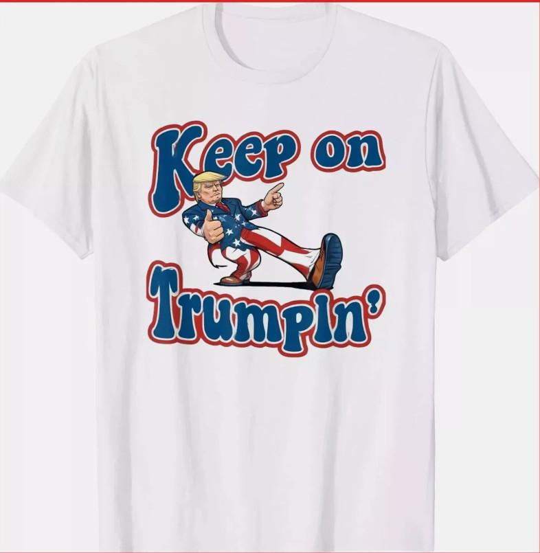 Keep On Trumpin Футболка Трамп В Президенты 2024 Белая Футболка Топы Футболка 2XL