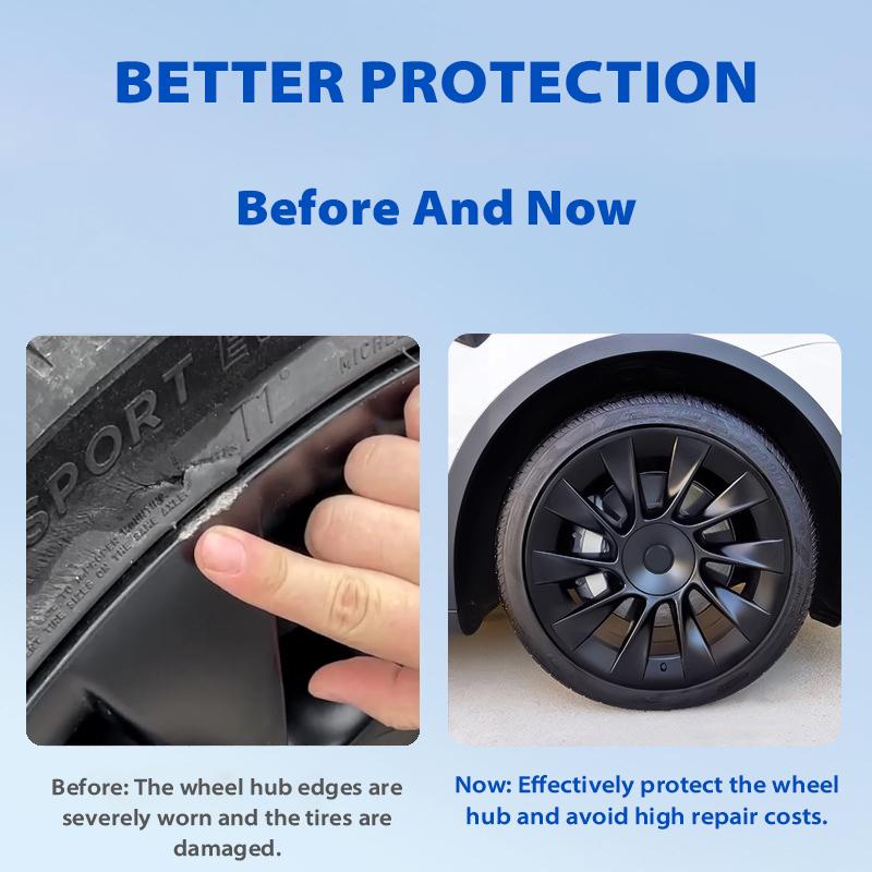 20-inch 4-piece Wheel Protection Ring for Tesla Model Y Juniper 2025 ABS Anti-scratch Wheel Protection Cover Automotive Part