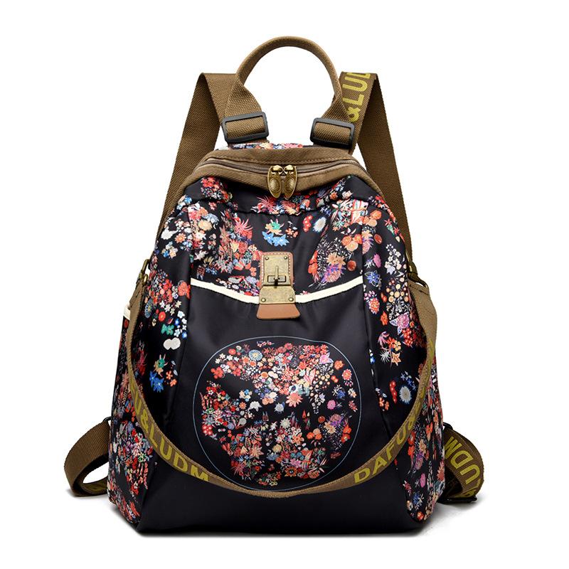 Schoolbag fashionable high-value printed backpack new large-capacity student travel backpack light leisure travel bag