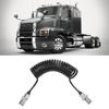 7 Way Trailer Cord Zinc Alloy Heavy Duty Coiled 7 Way Power Line Semi Truck Tractor Trailer Accessories