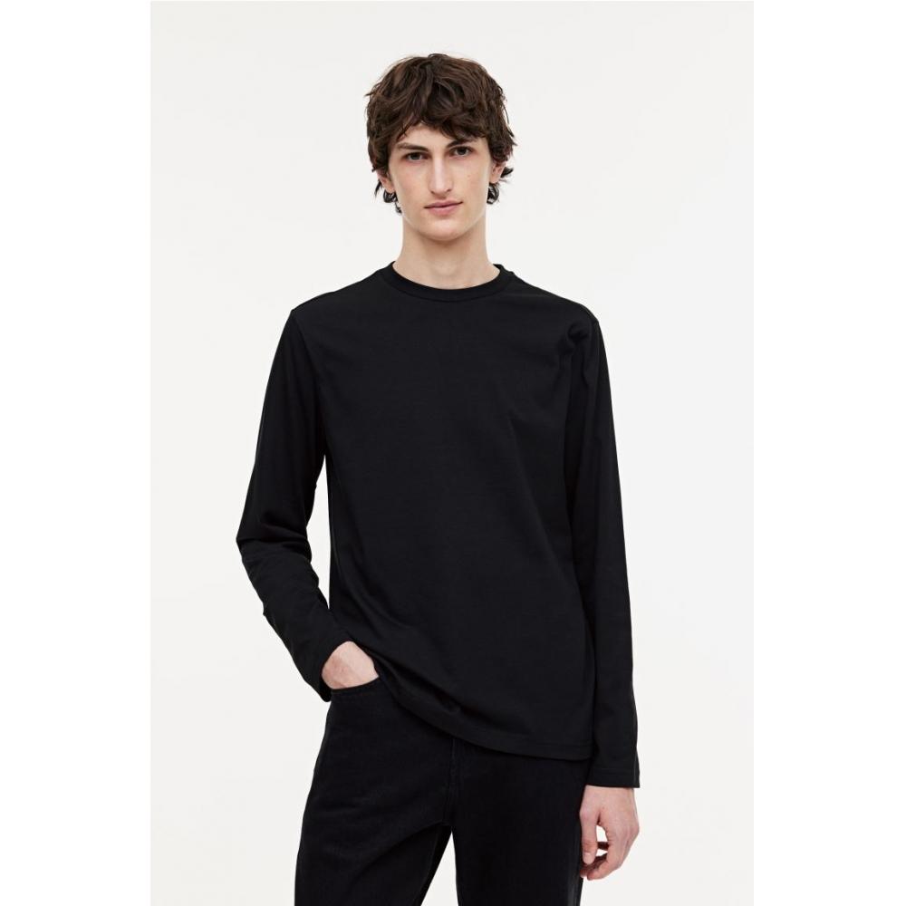 H M tHerMolite Jersey Regular Fit Top Black