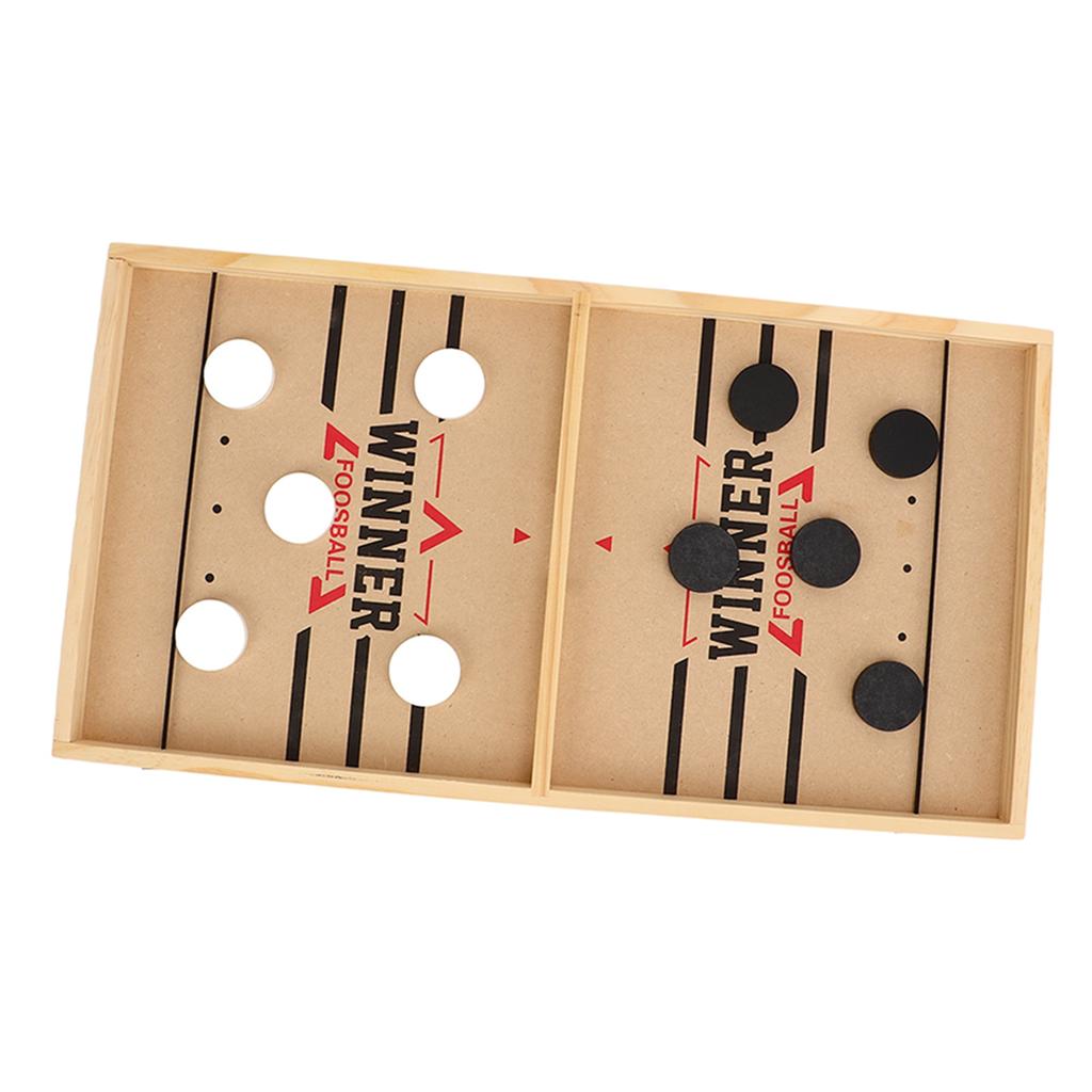 Wooden Hockey Table Game Desktop Battle Family Board Games Toy 2 In 1 for Parent Child Interactive
