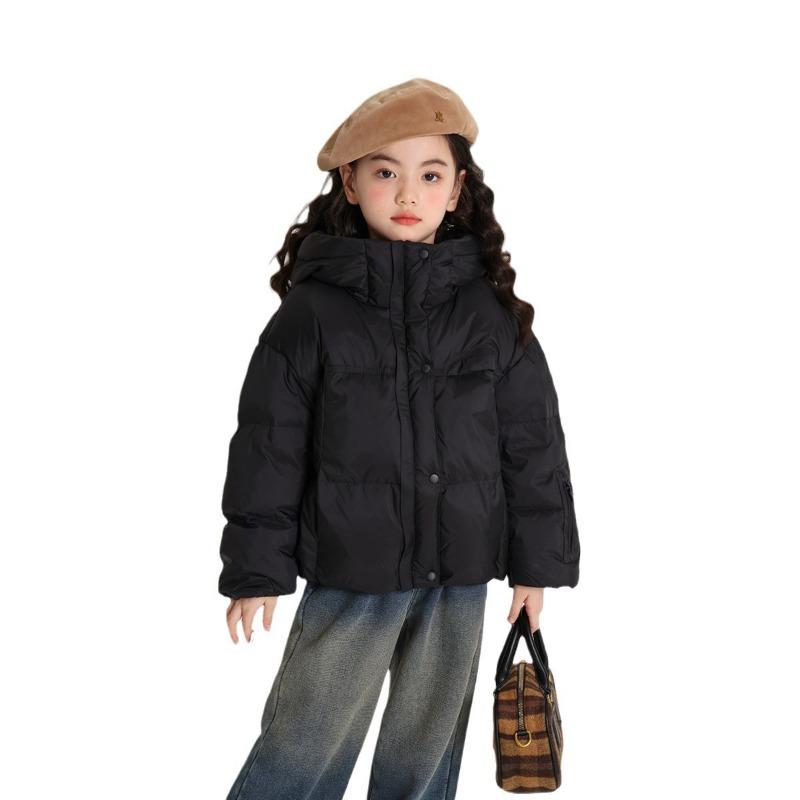 Winter New Style Kinder Daunenjacke mit Kapuze Wasserdichte und ölbeständige Stoff Daunenjacke für Mädchen