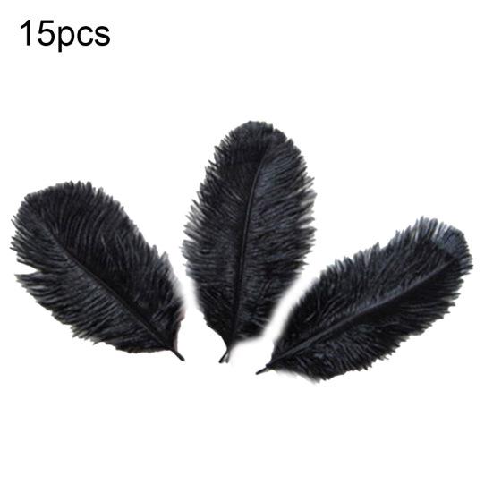 15 Pcs Natural Ostrich Feathers Colored Soft Feather for Clothes Wedding Decor