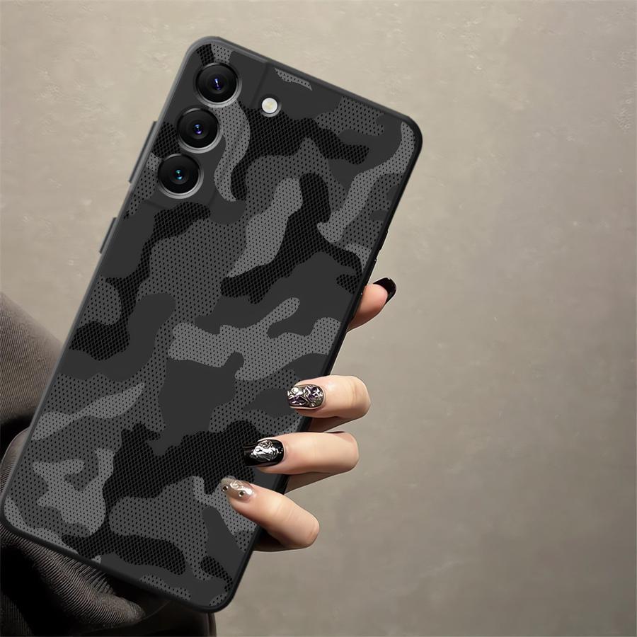 Case for Samsung Galaxy A01 A02 A30 A40 A05 A50 A70 A03 A10 A20 A04 Note 20 Ultra 9 10 A06 Soft Back Phone Cover Camouflage
