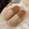 Leather Children's Thick-soled Bag Head and Half Slippers, Wear Spring and Summer New One-pedal Lazy Single Shoes